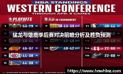猛龙与雄鹿季后赛对决前瞻分析及胜负预测